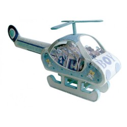 Expositor Helicoptero Baby Azul + 16 Cajitas Baby Azul