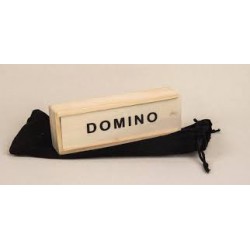Domino metido en bolsa de terciopelo negro